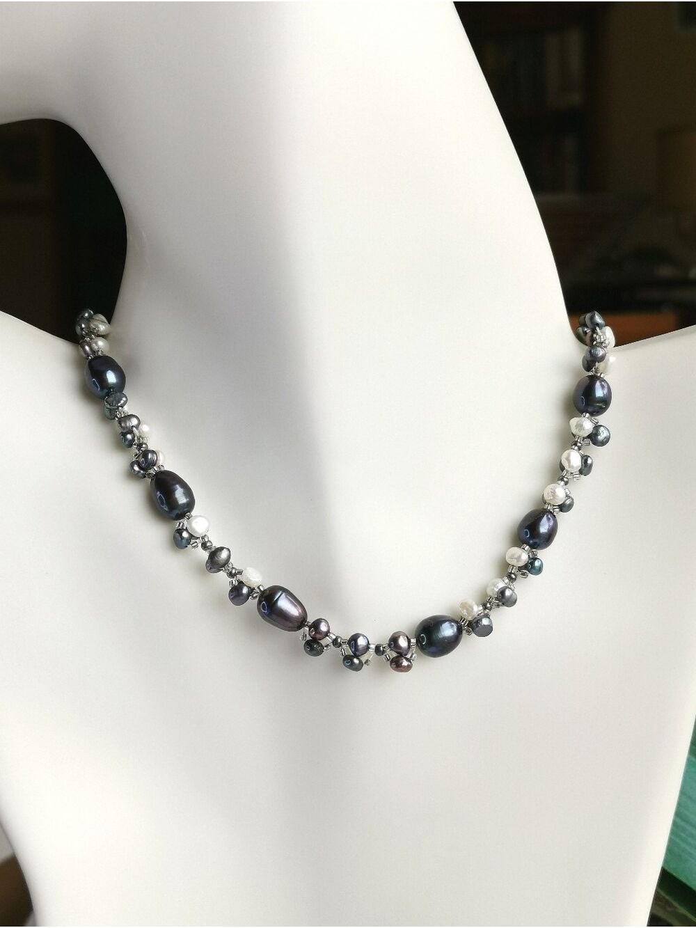 Freshwater Peacock Grey Pearl Necklace 🆕